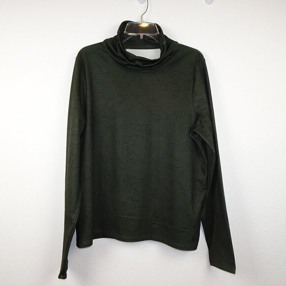 Under Armour Funnel Neck Top Women's Size XL Green Camo Cold Weather Loose Fit - Picture 1 of 8